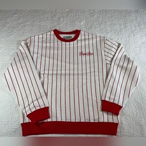 Bogey Boys Red/White Pinstripe Crewneck-large